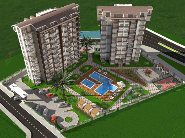  Apartment in the city of Gazipasa in a new complex